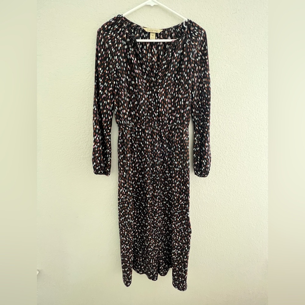 Presley skye midi dress with polka dots